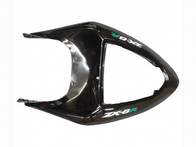 Carenados Moto Kawasaki ZX6R 2005-2006 - Negro Brillante Verde Llama