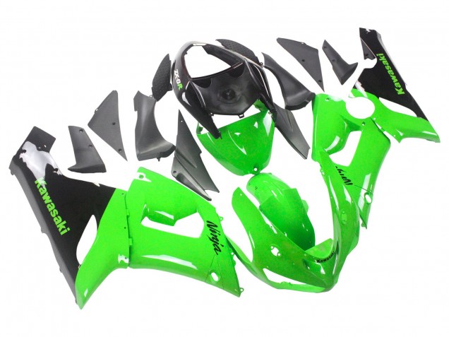 Carenado Moto Kawasaki ZX6R 2005-2006 - Verde Negro Ninja