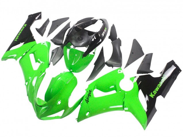 Carenado Moto Kawasaki ZX6R 2005-2006 - Verde Negro Ninja