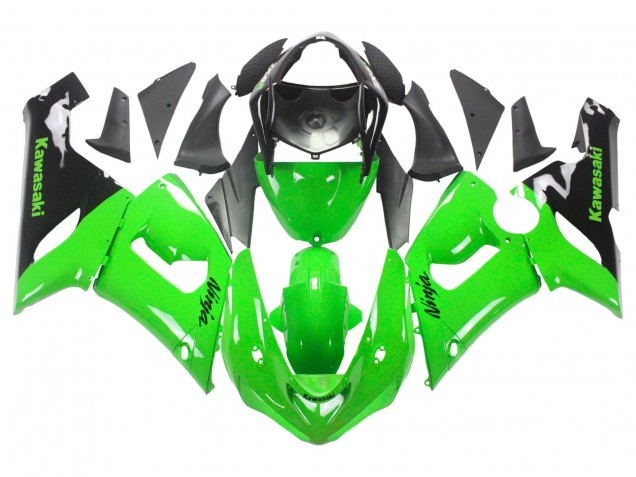 Carenado Moto Kawasaki ZX6R 2005-2006 - Verde Negro Ninja