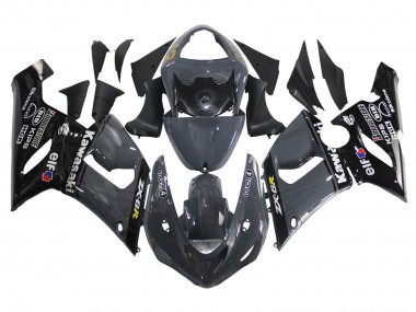 Carenado Moto Kawasaki ZX6R 2005-2006 - Gris Oscuro Negro