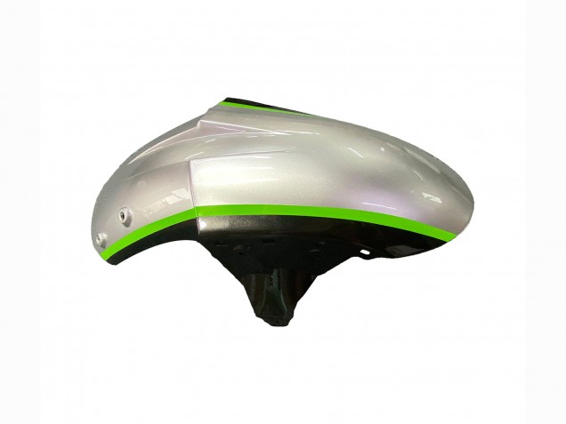 Carenado Moto Kawasaki ZX6R 2005-2006 - Negro Plata Verde Rojo K-26