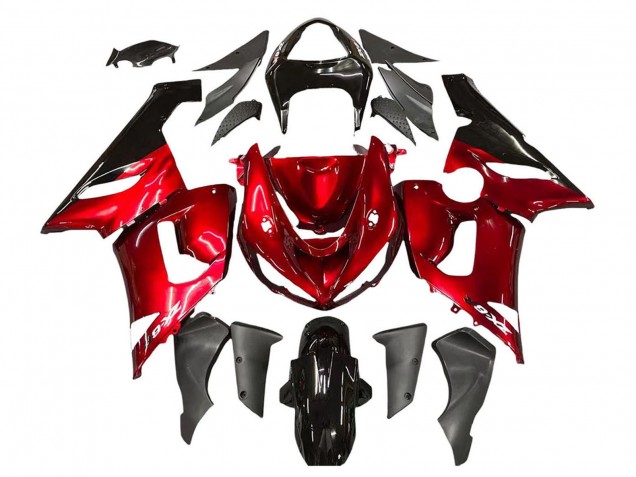 Carenado Moto Kawasaki ZX6R 2005-2006 - Rojo Negro