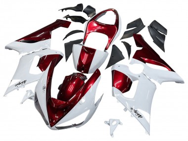 Carenado Moto Kawasaki ZX6R 2005-2006 - Blanco Rojo