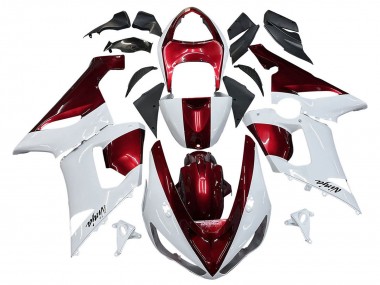 Carenado Moto Kawasaki ZX6R 2005-2006 - Blanco Rojo