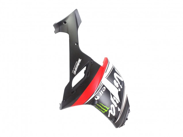 Carenado Moto Kawasaki ZX6R 2007-2008 - Negro Blanco Rojo Blanco Nieve Calcomanía Ninja Elf