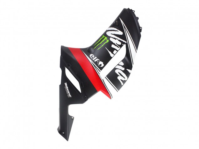Carenado Moto Kawasaki ZX6R 2007-2008 - Negro Blanco Rojo Blanco Nieve Calcomanía Ninja Elf