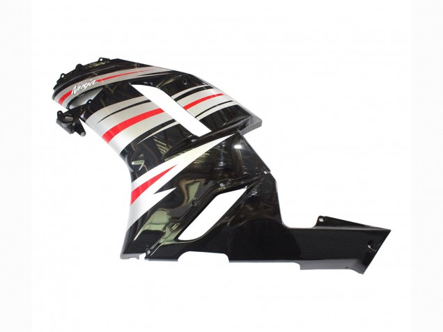 Carenado Moto Kawasaki ZX6R 2007-2008 - Negro Plata Rojo Ninja