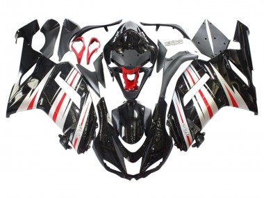 Carenado Moto Kawasaki ZX6R 2007-2008 - Negro Plata Rojo Ninja