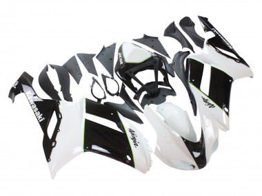 Carenado Moto Kawasaki ZX6R 2007-2008 - Negro Blanco Ninja