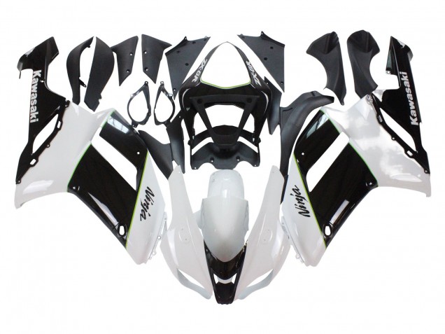 Carenado Moto Kawasaki ZX6R 2007-2008 - Negro Blanco Ninja