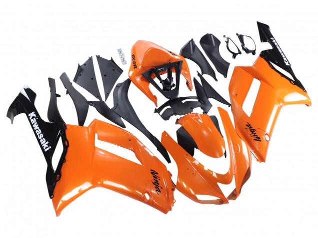 Carenado Moto Kawasaki ZX6R 2007-2008 - Naranja Negro Ninja
