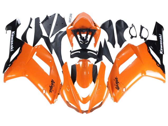 Carenado Moto Kawasaki ZX6R 2007-2008 - Naranja Negro Ninja