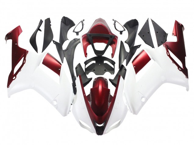 Carenados Moto Kawasaki ZX6R 2007-2008 - Blanco Rojo