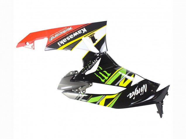 Carenado Moto Kawasaki ZX6R 2009-2012 - Verde Negro Brillante Amarillo Blanco Rojo Elf Monstruo