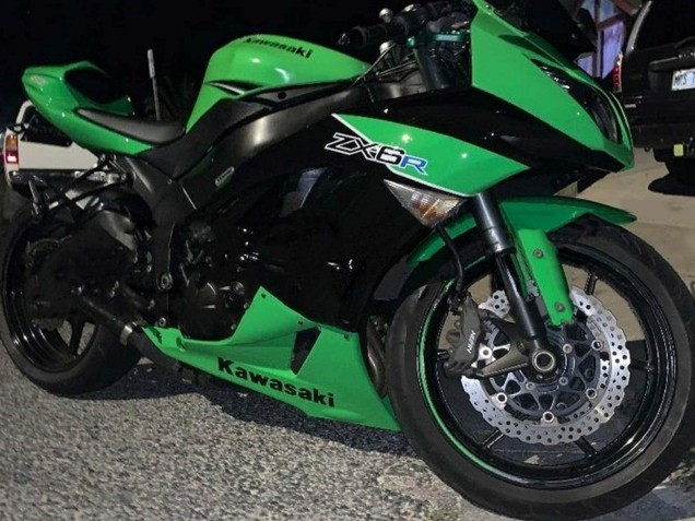 Carenado Moto Kawasaki ZX6R 2009-2012 - Verde Negro Brillante