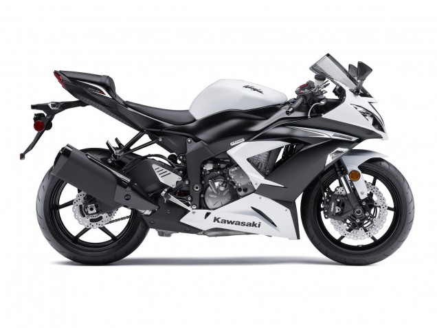 Carenados Moto Kawasaki ZX6R 2009-2012 - Blanco Negro Mate