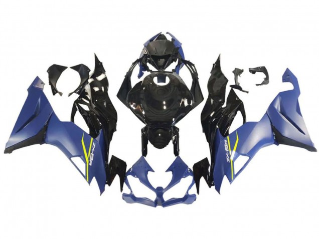 Carenados Moto Kawasaki ZX6R 2009-2012 - Azul Negro Brillante Amarillo
