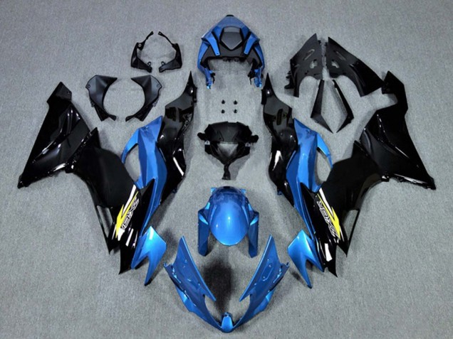 Carenado Moto Kawasaki ZX6R 2009-2012 - Azul Negro Brillante Amarillo