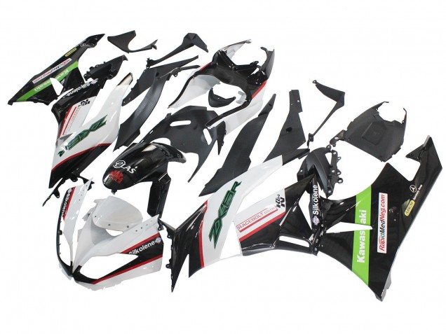 Carenado Moto Kawasaki ZX6R 2009-2012 - Blanco Rojo Negro Verde