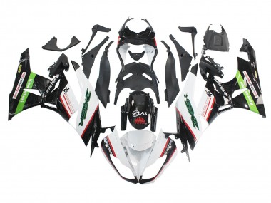 Carenado Moto Kawasaki ZX6R 2009-2012 - Blanco Rojo Negro Verde