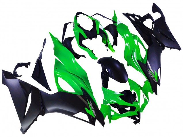 Carenado Moto Kawasaki ZX6R 2019-2022 - Verde Negro Mate