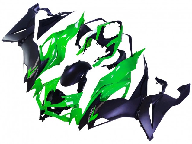 Carenado Moto Kawasaki ZX6R 2019-2022 - Verde Negro Mate