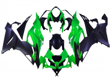 Carenado Moto Kawasaki ZX6R 2019-2022 - Verde Negro Mate