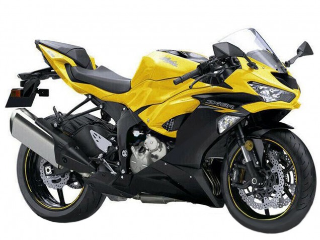 Carenado Moto Kawasaki ZX6R 2019-2022 - Amarillo Negro Mate