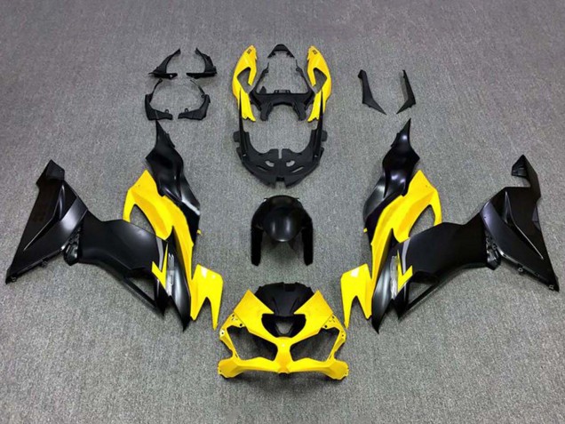 Carenado Moto Kawasaki ZX6R 2019-2022 - Amarillo Negro Mate