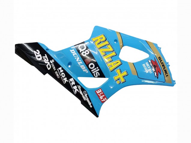 Carenado Moto Suzuki GSXR 1000 2003-2004 - Azul Claro Amarillo Negro Rizla Motul
