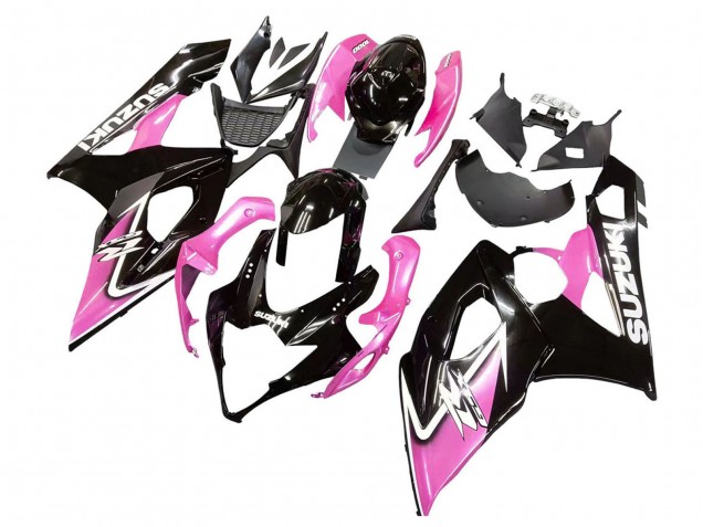 Carenado Moto Suzuki GSXR 1000 2005-2006 - Negro Brillante Rosa