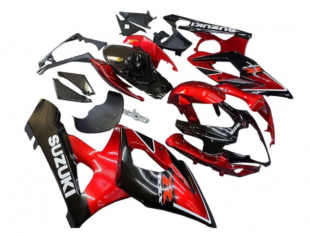 Carenado Moto Suzuki GSXR 1000 2005-2006 - Rojo Negro Brillante
