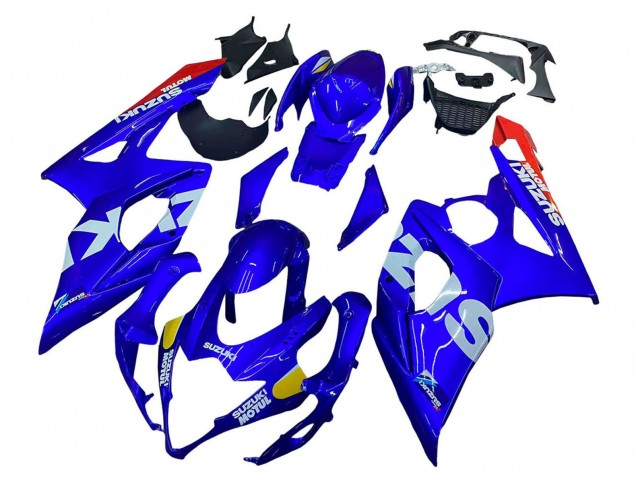 Carenado Moto Suzuki GSXR 1000 2005-2006 - Azul Amarillo Blanco Rojo Motul