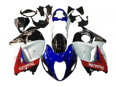 Carenado Moto Suzuki GSXR 1300 Hayabusa 1996-2007 - Blanco Azul Rojo Makita Negro