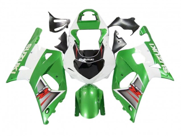Carenado Moto Suzuki GSXR 600 / GSXR 750 2001-2003 - Blanco Verde Plata Rojo Negro