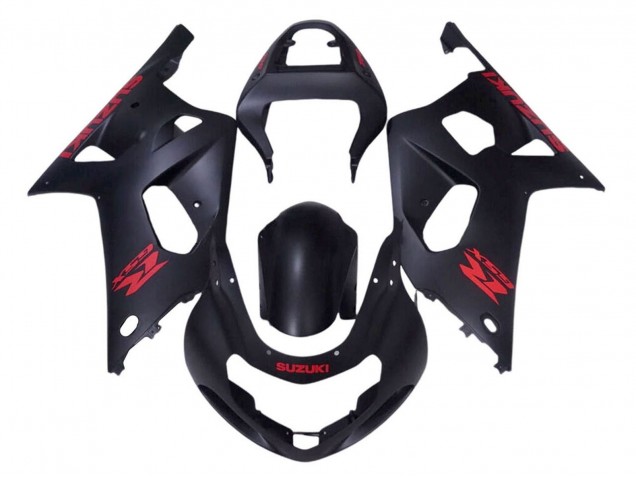 Carenado Moto Suzuki GSXR 600 / GSXR 750 2001-2003 - Negro Mate Rojo