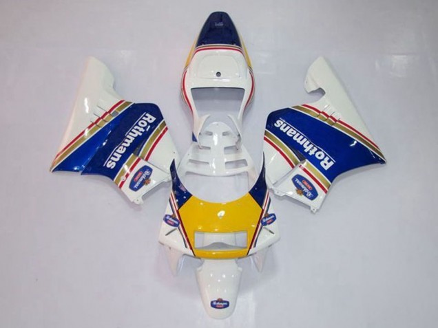 Carenado Moto Honda NSR250R MC28 P4 1994-1996 - Blanco Azul Amarillo Oro Rothmans