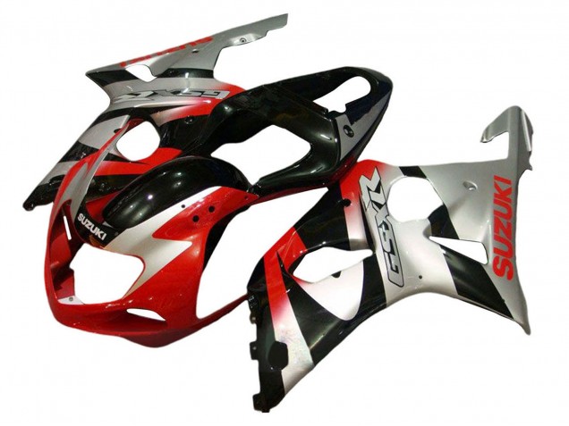 Kits Carenados Moto Suzuki GSXR 600 / GSXR 750 2001-2003 - Plata Rojo Negro Brillante