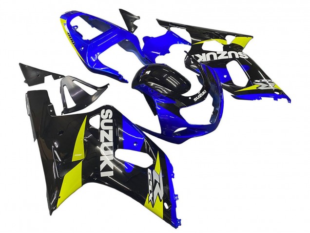 Carenado Moto Suzuki GSXR 600 / GSXR 750 2001-2003 - Azul Amarillo Negro Brillante
