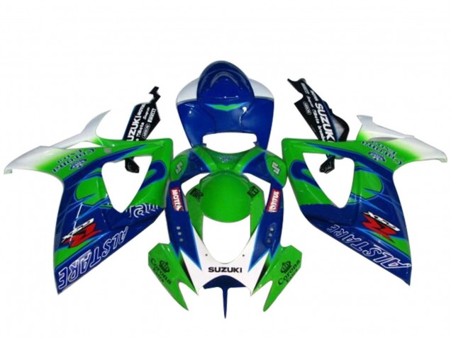 Carenado Moto Suzuki GSXR 600 / GSXR 750 2004-2005 - Blanco Azul Verde