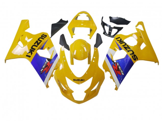 Carenados Moto Suzuki GSXR 600 / GSXR 750 2004-2005 - Amarillo Blanco Azul Negro