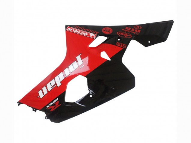 Carenado Moto Suzuki GSXR 600 / GSXR 750 2004-2005 - Negro Brillante Rojo Jordan Michelin