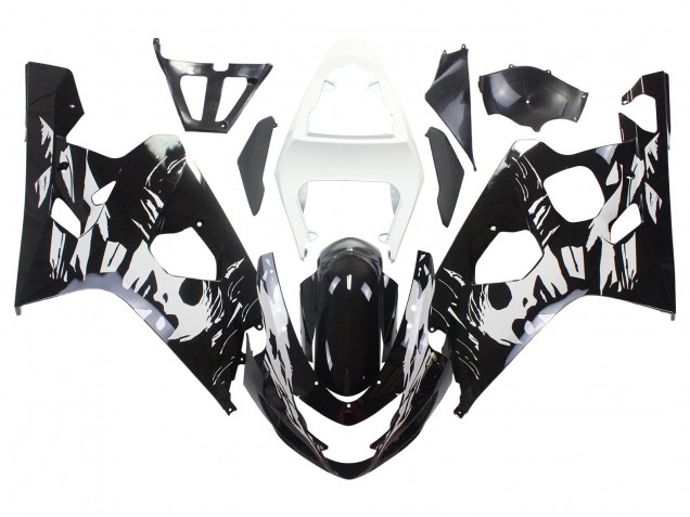 Carenados Moto Suzuki GSXR 600 / GSXR 750 2004-2005 - Blanco Negro