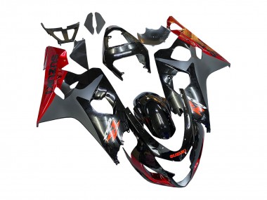 Carenado Moto Suzuki GSXR 600 / GSXR 750 2004-2005 - Negro Gris Rojo