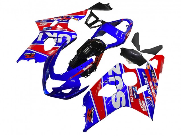 Carenado Moto Suzuki GSXR 600 / GSXR 750 2004-2005 - Azul Rojo Negro Motul Dunlop