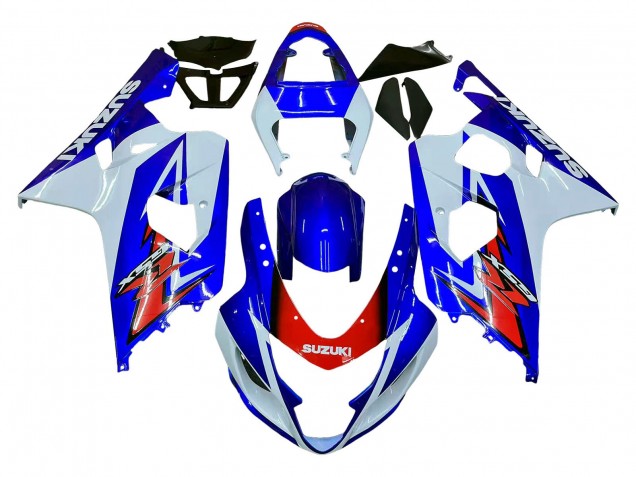 Carenados Moto Suzuki GSXR 600 / GSXR 750 2004-2005 - Blanco Azul Rojo