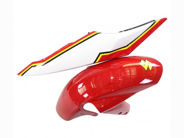Carenado Moto Suzuki GSXR 600 / GSXR 750 2004-2005 - Blanco Rojo Amarillo Michelin Texaon Heron 7