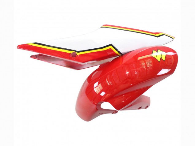 Carenado Moto Suzuki GSXR 600 / GSXR 750 2004-2005 - Blanco Rojo Amarillo Michelin Texaon Heron 7