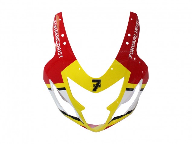 Carenado Moto Suzuki GSXR 600 / GSXR 750 2004-2005 - Blanco Rojo Amarillo Michelin Texaon Heron 7